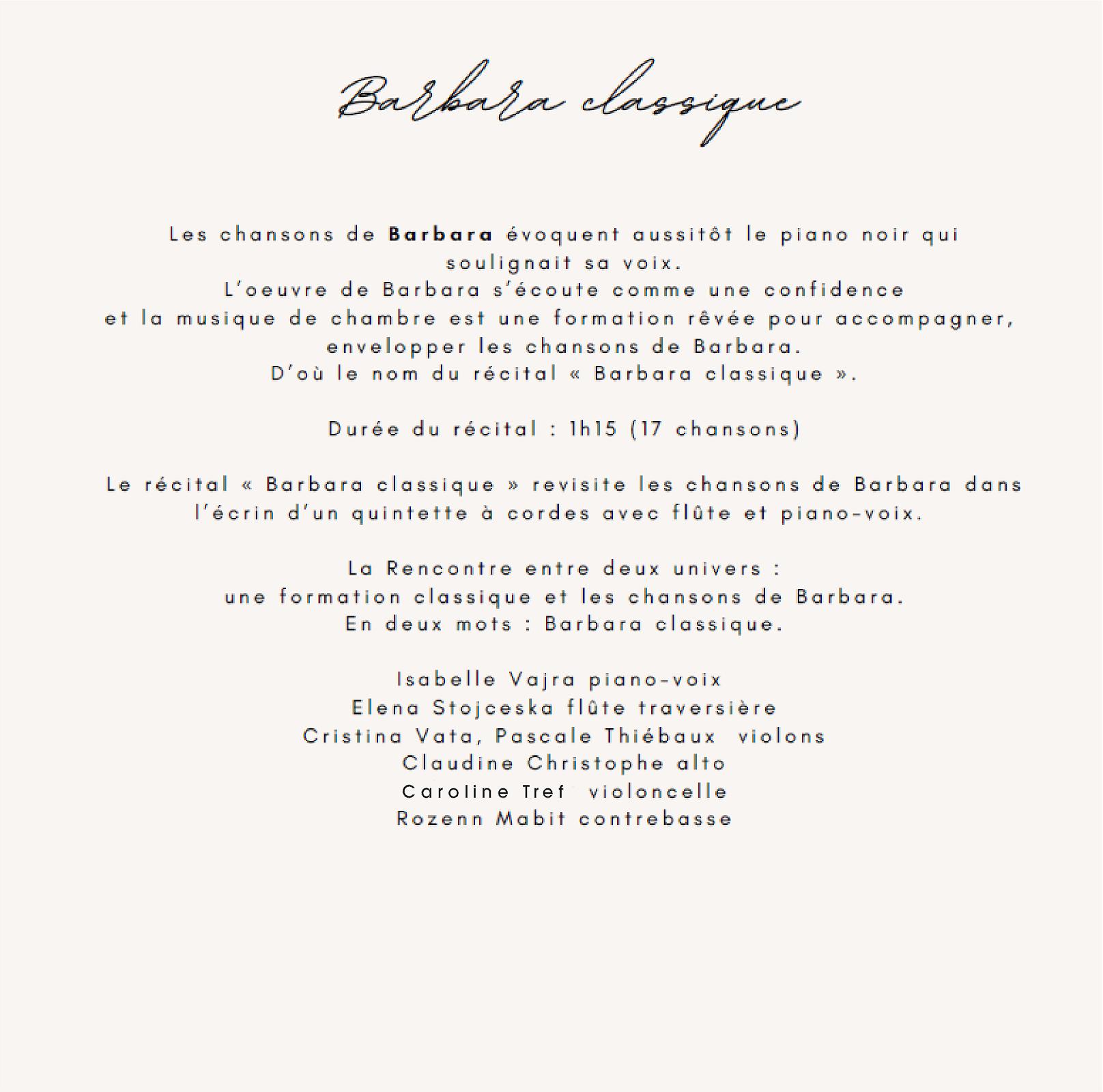 Barbara Classique